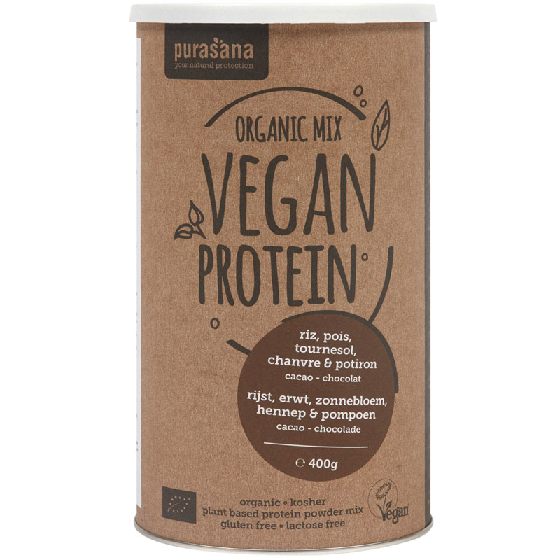 Bio Protéines végétales pois, riz, tournesol, chanvre & potiron - chocolat-image-4516